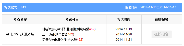 內蒙古包頭第12批會計從業(yè)資格考試報名